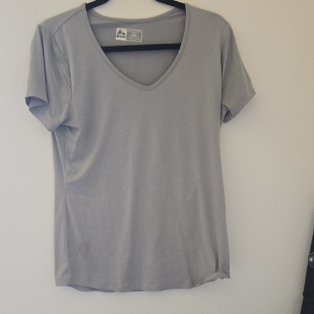 tek gear Women's V-Neck Short Sleeve Top - Light Gray